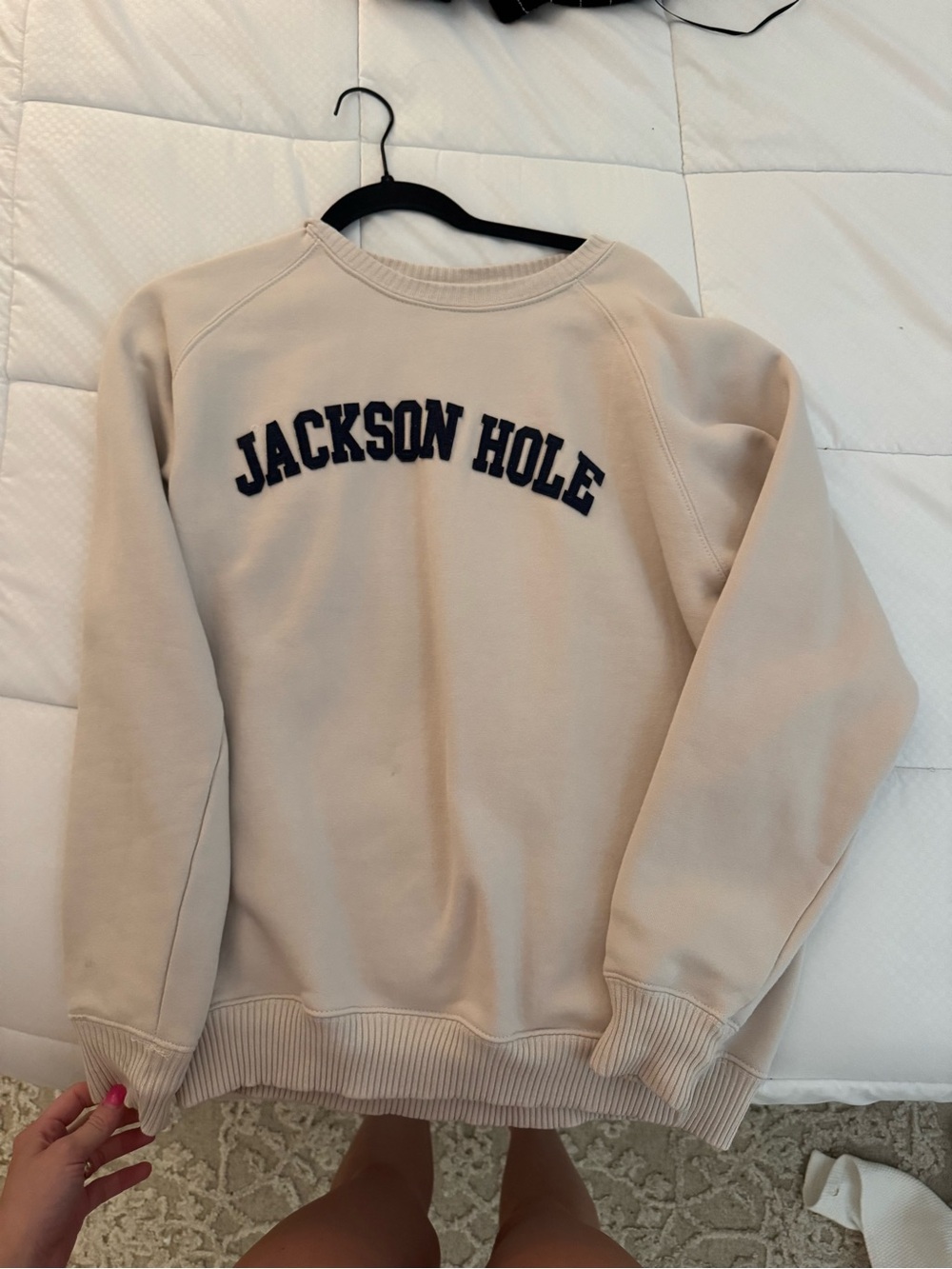 Jackson Hole womens Crewneck Sweatshirt - Beige - Picture 2 of 3